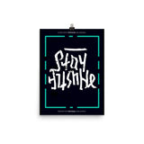 Stay Humble/Hustle Hard Rotate Neon Green Poster