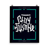 Stay Humble/Hustle Hard Rotate Neon Green Poster