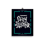 Stay Humble/Hustle Hard Rotate Neon Green Poster
