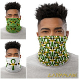 Jamaica Ankh Mashup Bandana Gaiter Face Mask - Pride Rocks