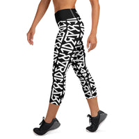 Pride Rocks Black Yoga Capri Leggings
