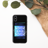Never Say Never Blue Biodegradable Case
