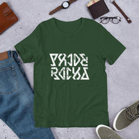 PRIDE ROCKS Ambigram Lettering Unisex T-Shirt - Pride Rocks