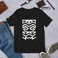 BLACK KING Tribal Mask Pattern Ambigram T-Shirt