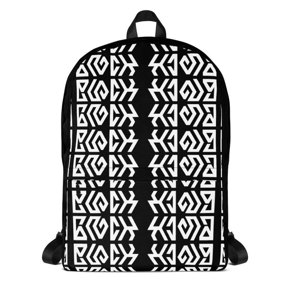 BLACK KING Mirror Ambigram Pattern Melanin Black Backpack - Pride Rocks