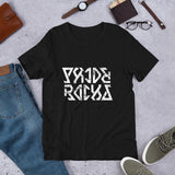 PRIDE ROCKS Ambigram Lettering Unisex T-Shirt - Pride Rocks