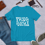 PRIDE ROCKS Ambigram Lettering Unisex T-Shirt - Pride Rocks