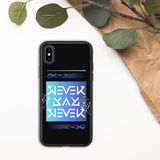 Never Say Never Blue Biodegradable Case