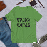 PRIDE ROCKS Ambigram Lettering Unisex T-Shirt - Pride Rocks