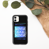 Never Say Never Blue Biodegradable Case