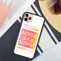 Never Say Never White Blush Biodegradable Case