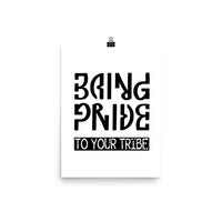 Bring Pride To Your Tribe Ambigram Print Wall Art Poster - Pride Rocks