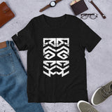 BLACK KING Tribal Mask Pattern Ambigram T-Shirt