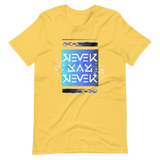 Never Say Never Reflective Ambigram Blue Gradient T-Shirt