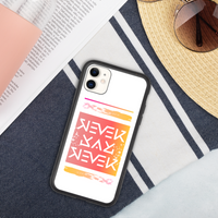 Never Say Never White Blush Biodegradable Case